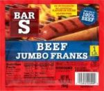 BAR S ALL BEEF FRANKS 16/